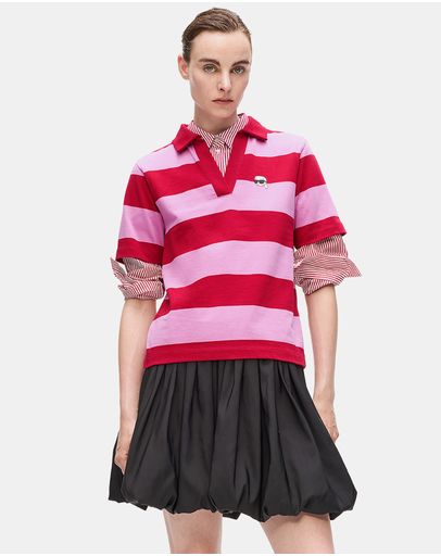 Opera Mauve/Scarlet Stripes