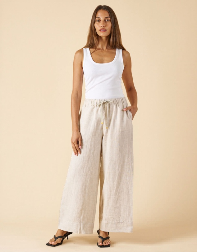 CAMIXA - Palazzo Linen Pants