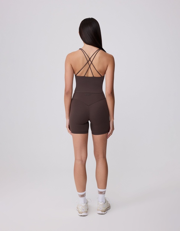 Upstate - Air Sculpt Strappy Sports Tank - Ground Coffee