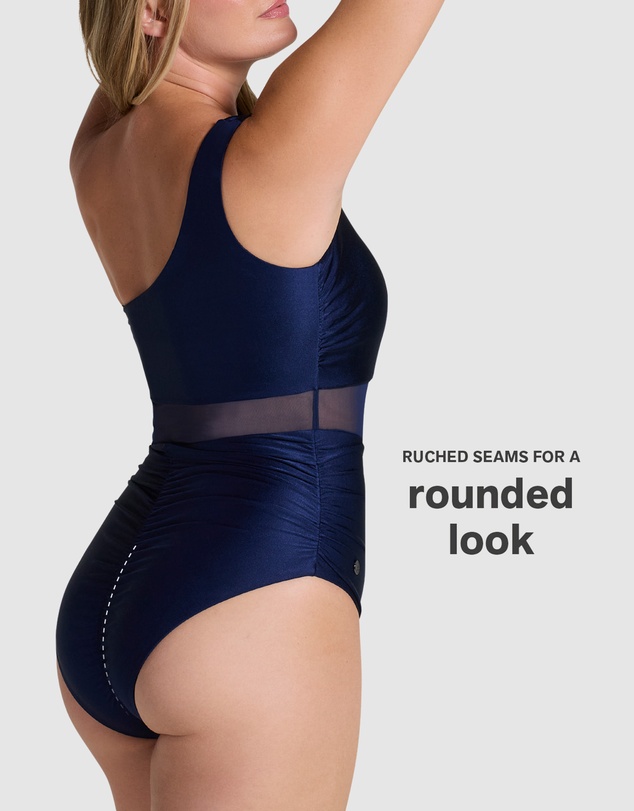 Leonisa - Radiant Padded One Shoulder Shaping One-Piece Swimsuit