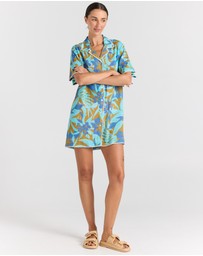 Poolside Paradiso - Kealani Shirt Dress - Caribou