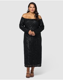 Pink Dusk by Curve Project - Spellbinding Sequin Midi Dress