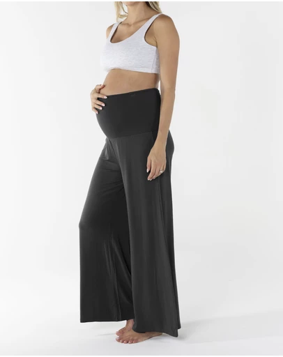 Angel Maternity - Maternity Wide Leg Bamboo Pant