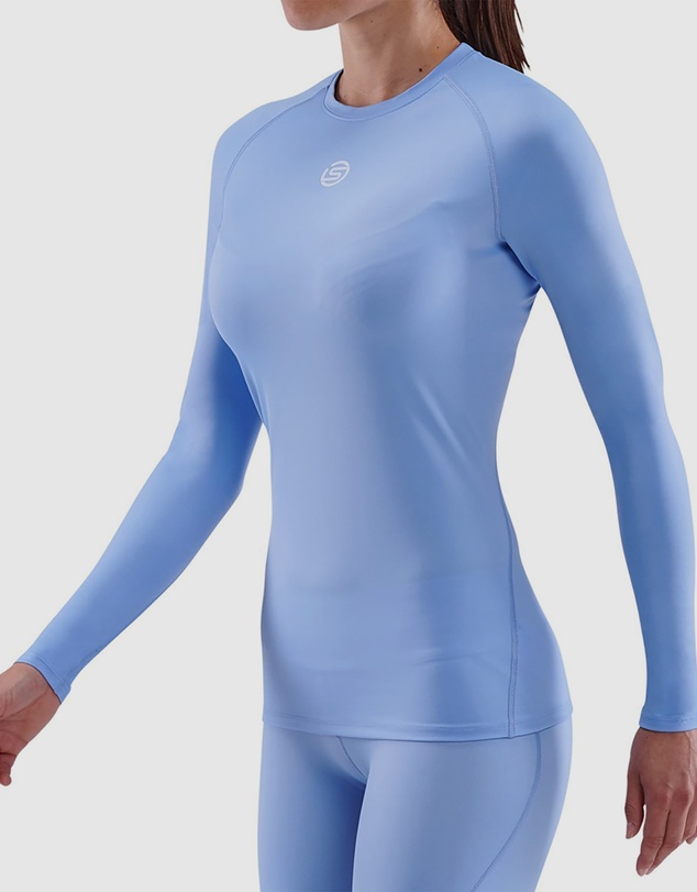 SKINS - SKINS Compression Women's Series-1 Active Long Sleeve Top Sky Blue