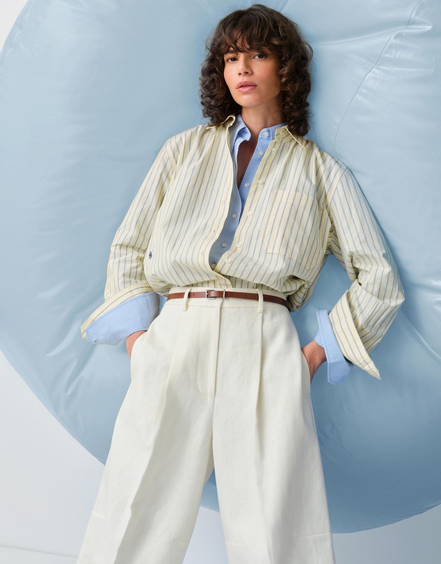 Oroton - Butter Stripe Shirt