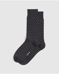 Country Road - Australian Cotton Blend Square Dot Socks