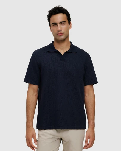 Trenery - Jacquard Diamond Stitch Polo