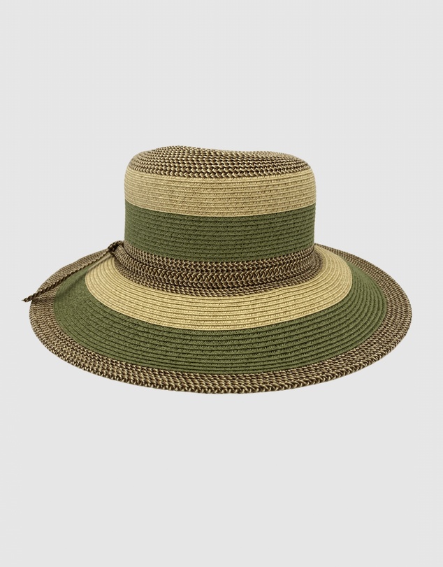 Jacaru - Jacaru 1752 Striped Wide Brim Hat