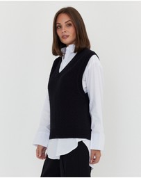 ALEXANDRA - Lula Knit Vest Black
