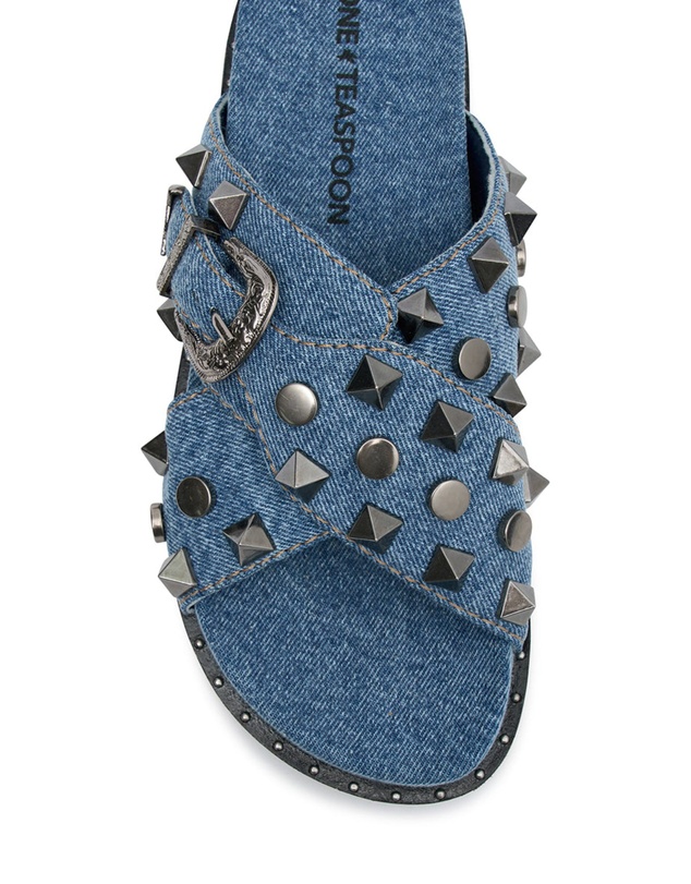 ONE TEASPOON - Studded Denim Iggy Slides
