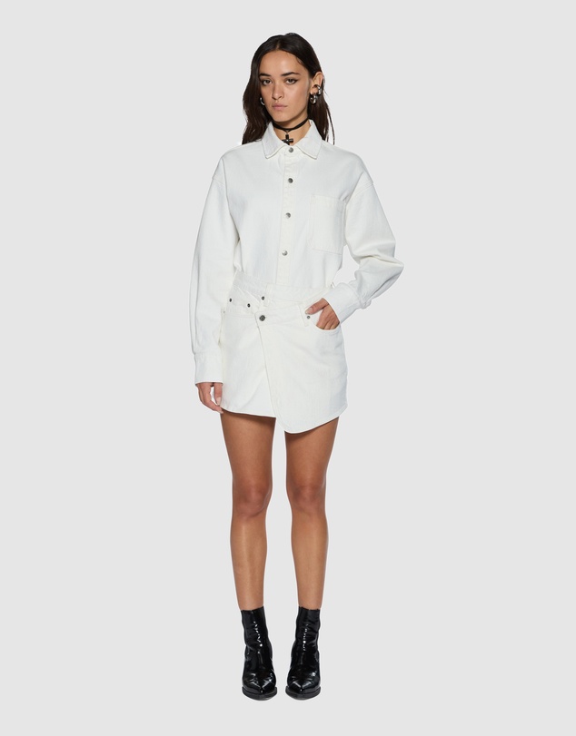 Ksubi - Rap Skirt Curve Ecru