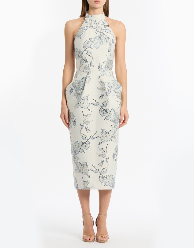 Carla Zampatti - Murano Brocade Halter Neck Midi Dress