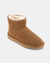AusWooli Ugg Boots - Bondi Sheepskin Signature Short Ankle Boots