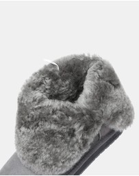 EVERAU - Australian Shepherd Ugg Short Button Sheepskin Upper UGG Boots