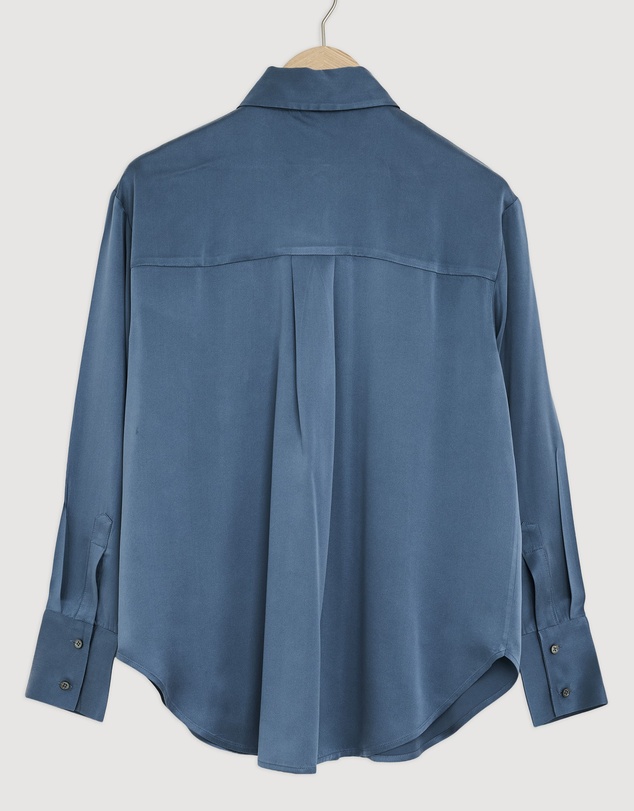 Revibe - Repaired Assembly Label Silk Long Sleeve Shirt