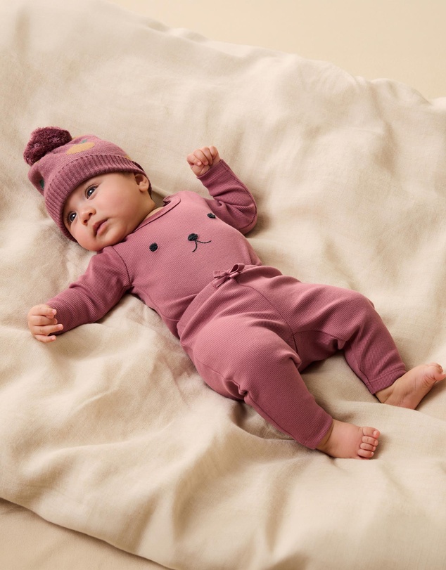 Wilson & Frenchy - Organic Rib Long Sleeved Bodysuit - Babies