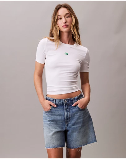Calvin Klein Jeans - Modal Stretch Monogram Logo Graphic Slim T-Shirt