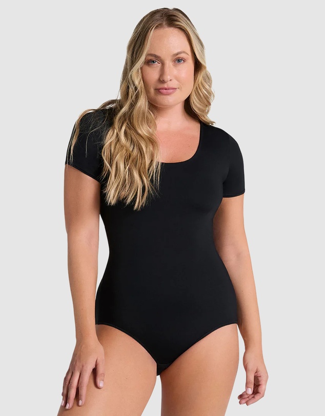 Leonisa - Essential Boldly Short Sleeve Shaping Tummy Control Bodysuit