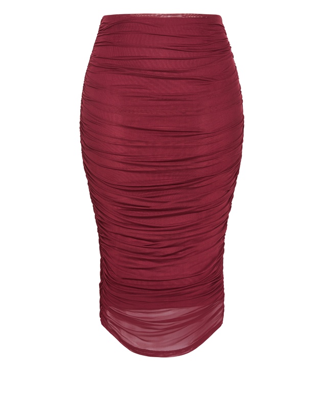 City Chic - Isabell Ruched Midi Skirt