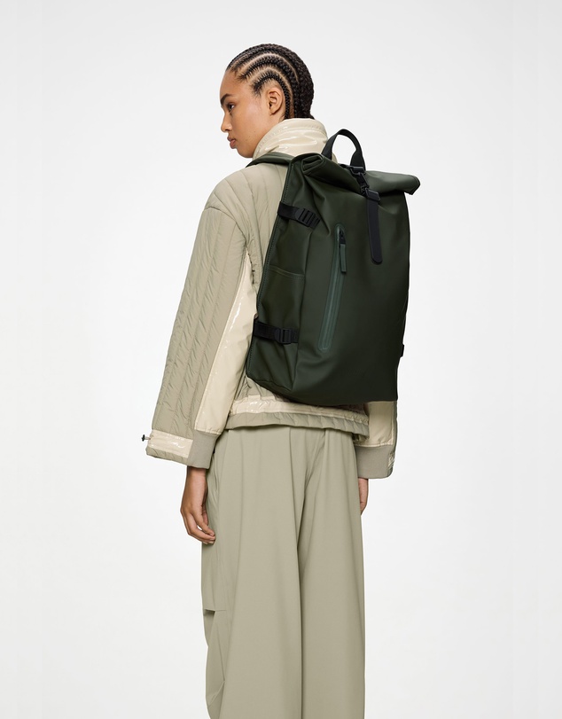 RAINS - Rolltop Rucksack Large Green