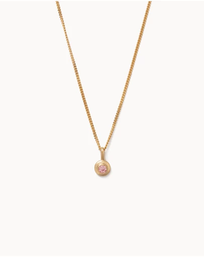 Kirstin Ash - Birthstone Necklace October Pink Tourmaline