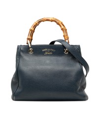 Pre-Loved by Azura Reborn - Pre-Loved Small Calfskin Bamboo Shopper Satchel