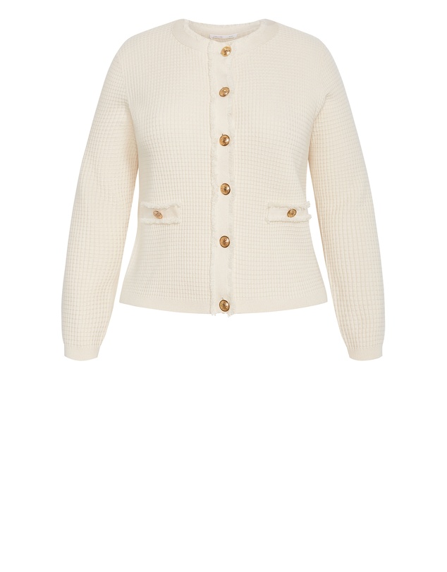 City Chic - Cleo Textured Knit Cardigan