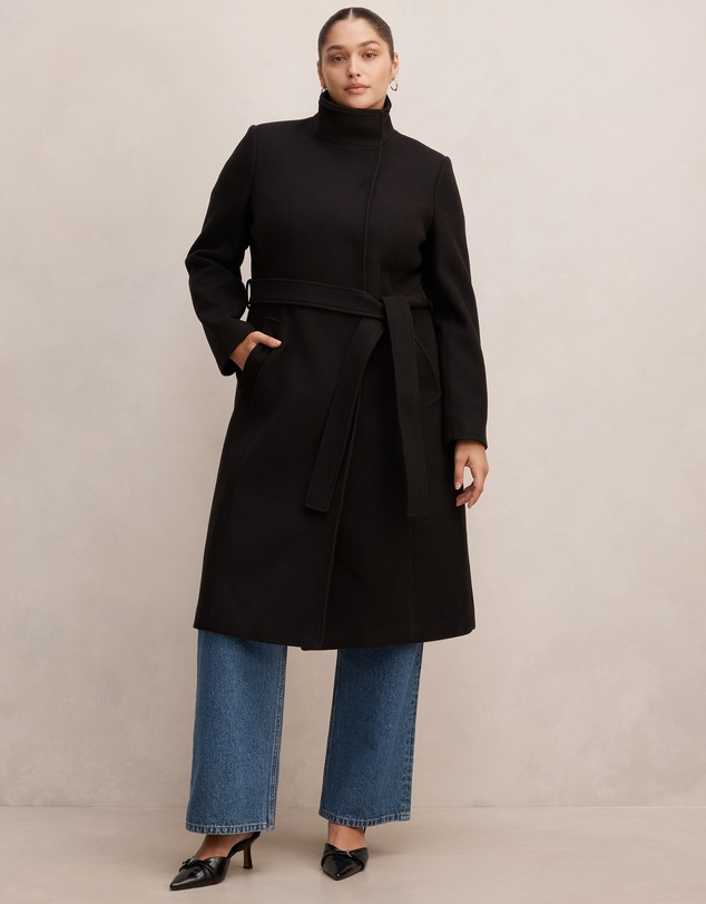 Forever New Curve - Phoebe Curve Funnel Neck Coat