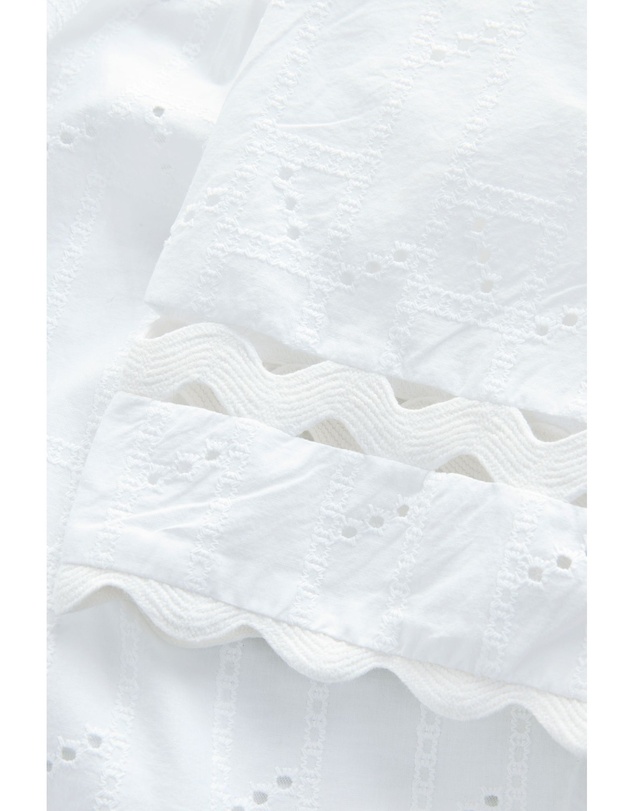 NEXT - Broderie Short Sleeve Ric Rac Top