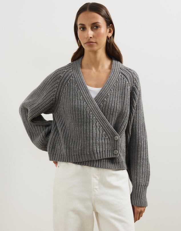 Atmos&Here - Reese Chunky Knit Wrap Cardigan