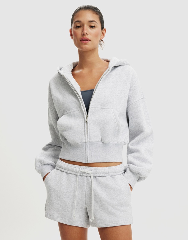 Cotton On - Slouchy Zip Through Fleece Hoodie
