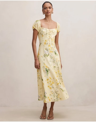 Forever New Petite - Sallie Petite Tie Front Midi Dress