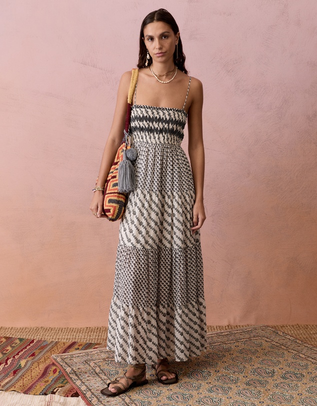 BOTEH - Levante Shirred Maxi Dress