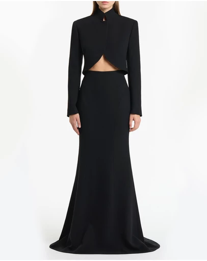 Carla Zampatti - Black Crepe Crop Jacket