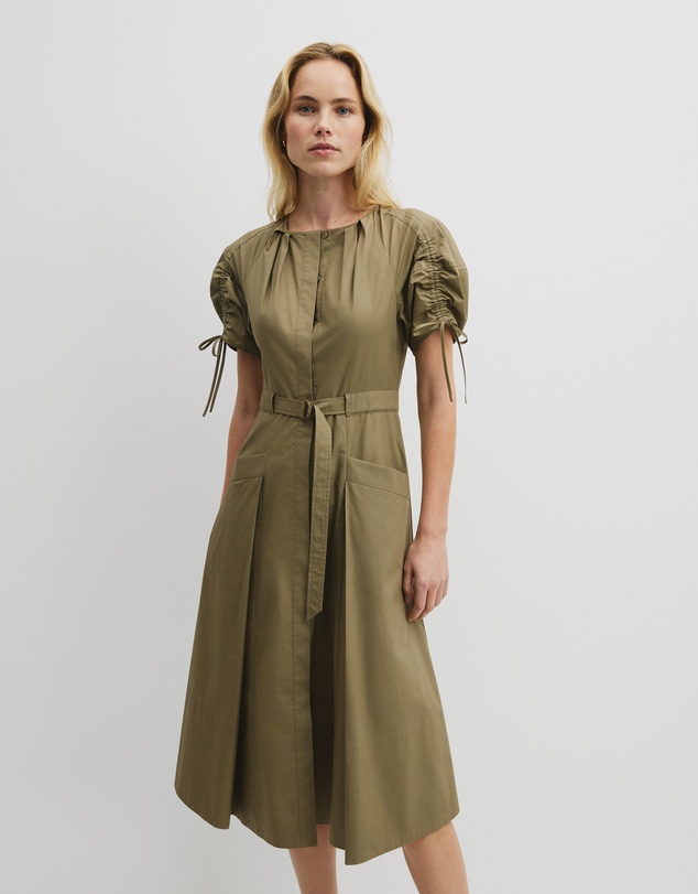 Country Road - Gathered Sleeve Midi Dress