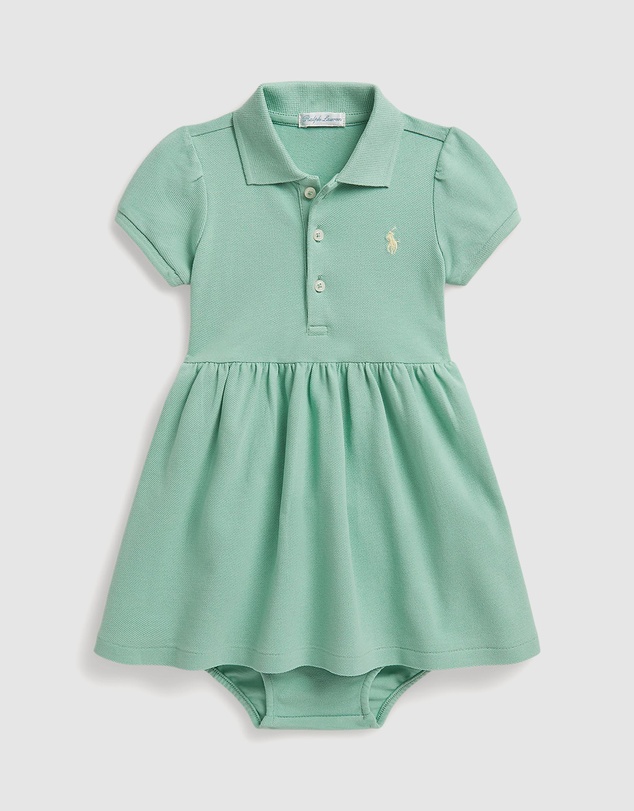 Polo Ralph Lauren - Stretch Mesh Polo Dress & Bloomers Set - Babies