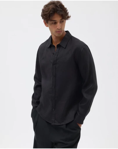 AERE - Euro Resort Linen LS Shirt