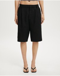 Cotton On - Luxe Linen Bermuda Shorts