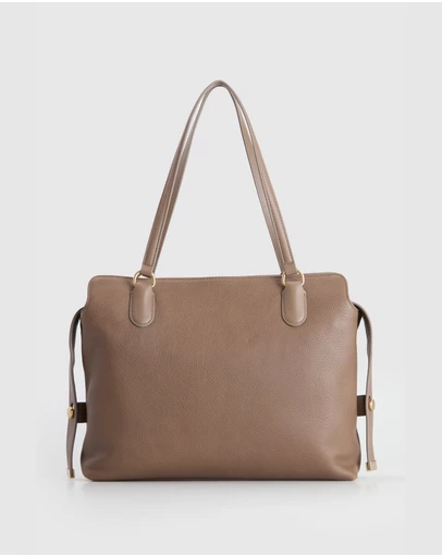 Evity - Clover Leather Work Tote Bag