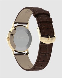 TIMEX - Marlin® Quartz 34mm Leather Strap Watch