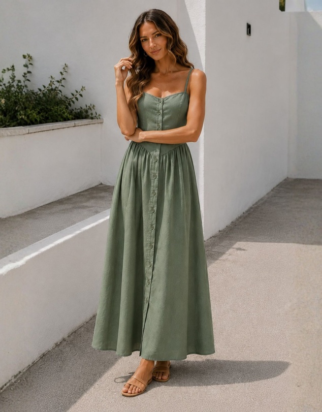 Esther & Co - Kiernan Dress - Olive Grove