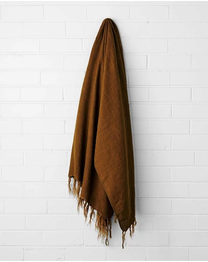 Aura Home - Linen Fringe Throw