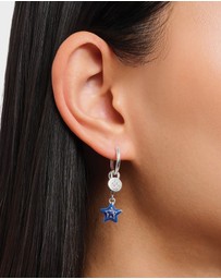 THOMAS SABO - Single Hoop Earring with Stones and Eyelet for Charms
