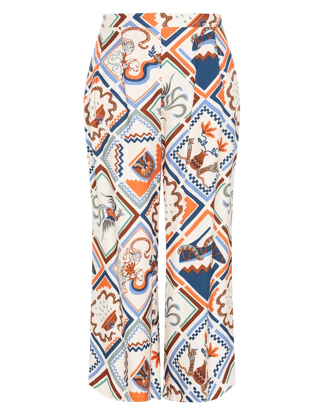 City Chic - Surface Wide Leg Print Pant
