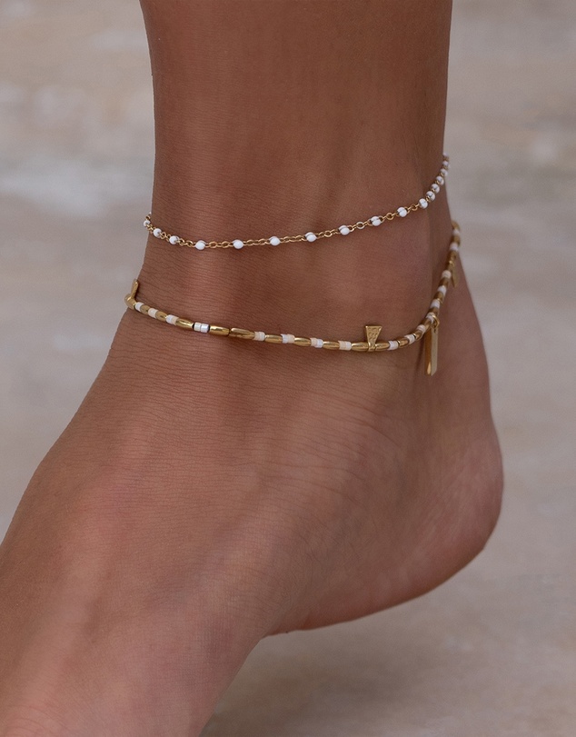 Arms Of Eve - Natalia Gold Anklet - Vanilla