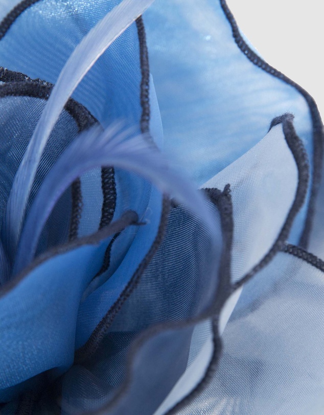 Max Alexander - Blue Organza Flower Fascinator