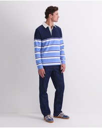 Sportscraft - Long Sleeve Stripe Rugby Polo