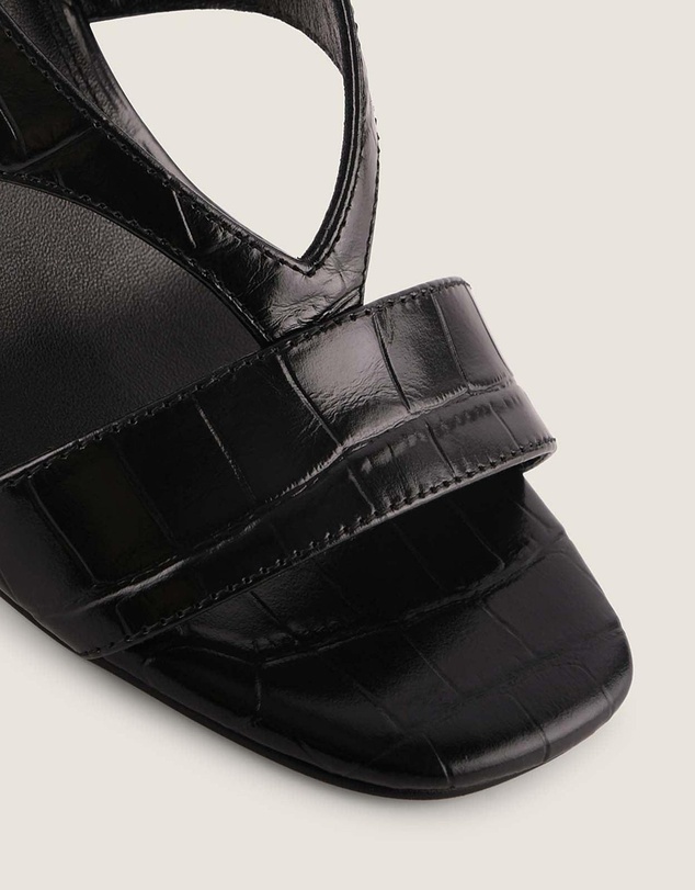 Shelly Shen - Bronte High Sandals Black Croc