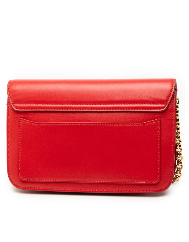 Pre-Loved by Azura Reborn - Pre-Loved Small Calfskin and Suede C Clutch With Chain