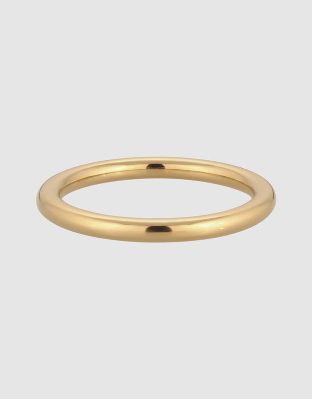 Elli Jewelry - Crystal Slim Band Ring in Gold-Plated 925 Silver